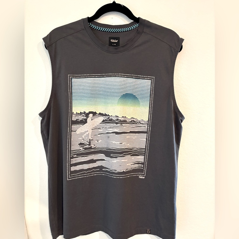 Far West Beach Sunset Surf Muscle T-shirt